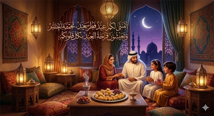 رسائل عيد الفطر وكلمات مصورة