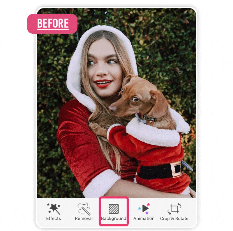 add christmas photo background