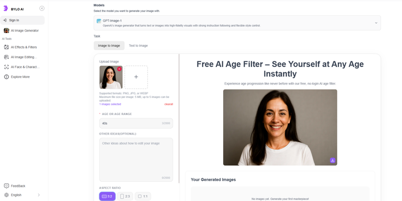 Bylo Ai Age Filter Homepage Multi Face Group Photo Support