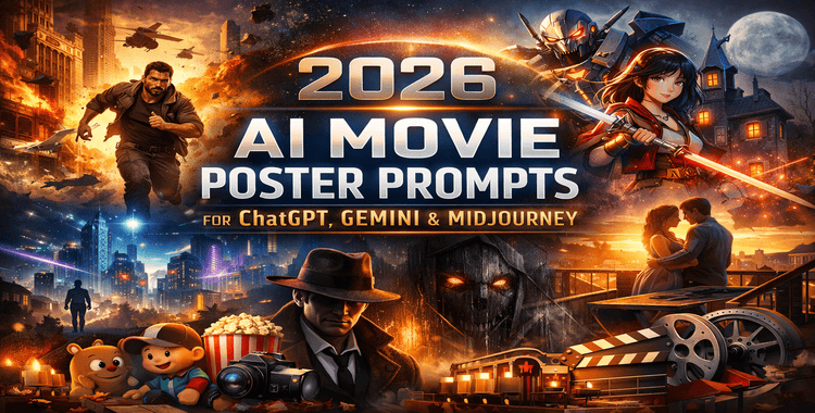 prompt de Pôster de Filme com IA