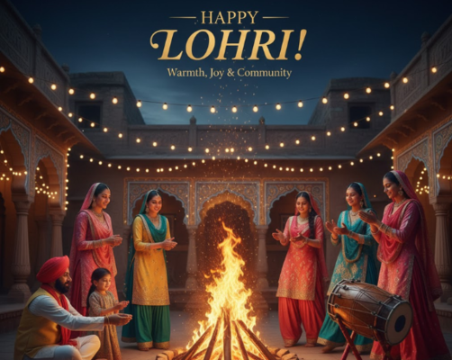 Festive Lohri Instagram banner