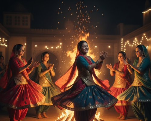 Punjabi women performing Giddha
