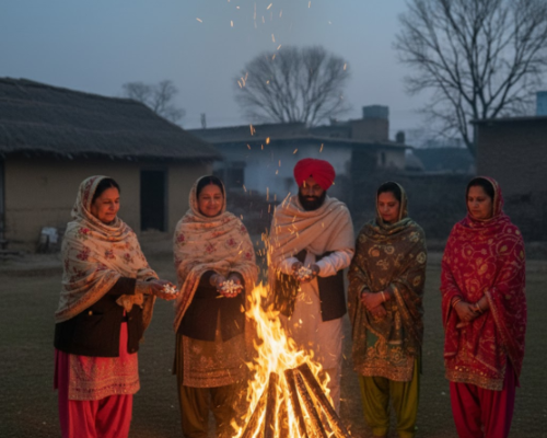 Realistic Lohri celebration in Punjab