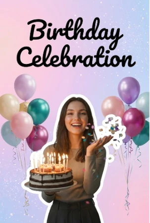 Birthday Celebration Girl Poster