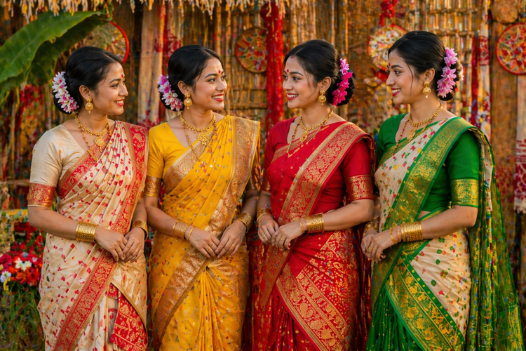 Bohag Bihu Traditional Dress Outfit Ai