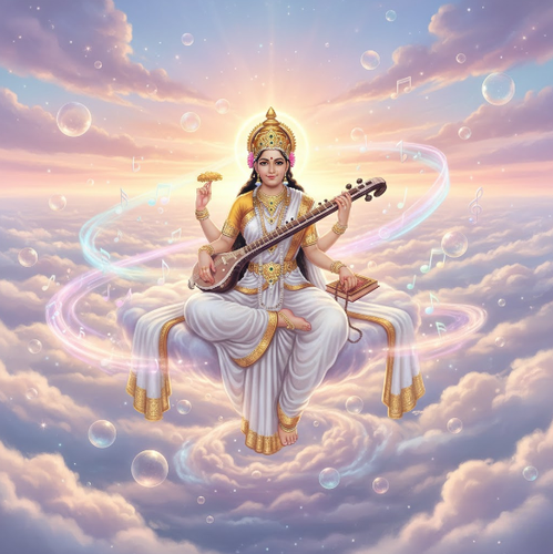 Celestial Clouds Saraswati