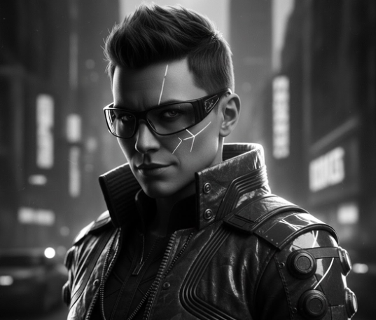 ChatGPT black and white portrait prompt