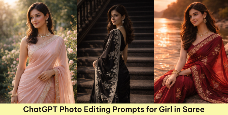 chatgpt photo editing prompts for girl in saree