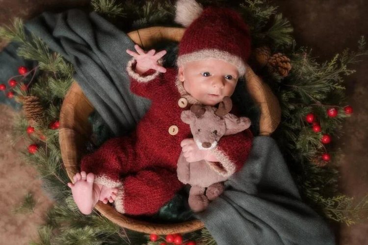 Christmas Baby Portrait Cozy