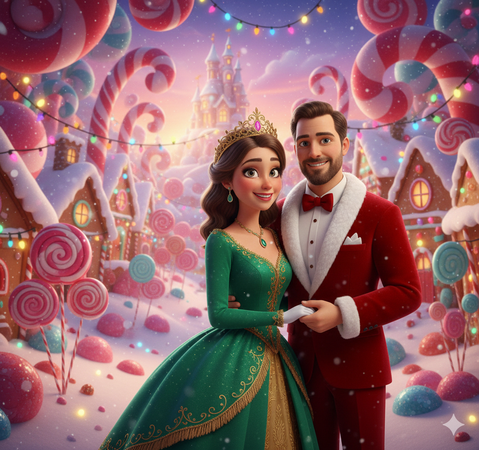 pixar-style-Christmas-couple-portrait
