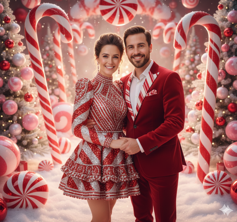 glossy candy aesthetic couple portrait chatgpt photo