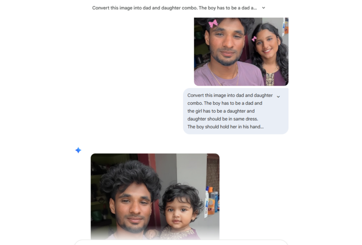 Upload the image to Gemini