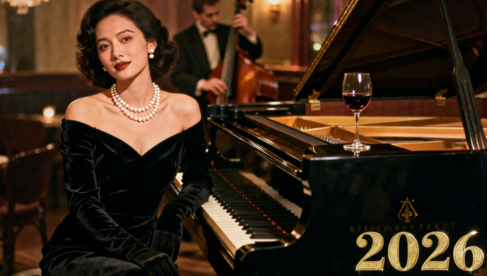 Elegant Woman New Year Gala Portrait