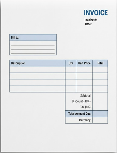 Rechnungsvorlage im PDF-Format