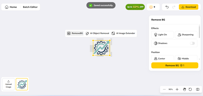 Markenlogo für Rechnung in PixPretty hochladen