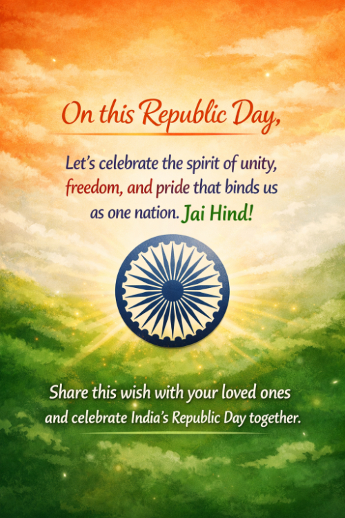 Republic Day wish for loved ones