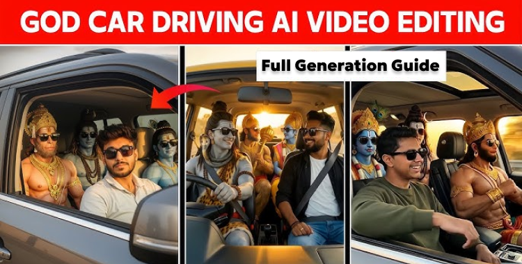 god driving car ai video editing