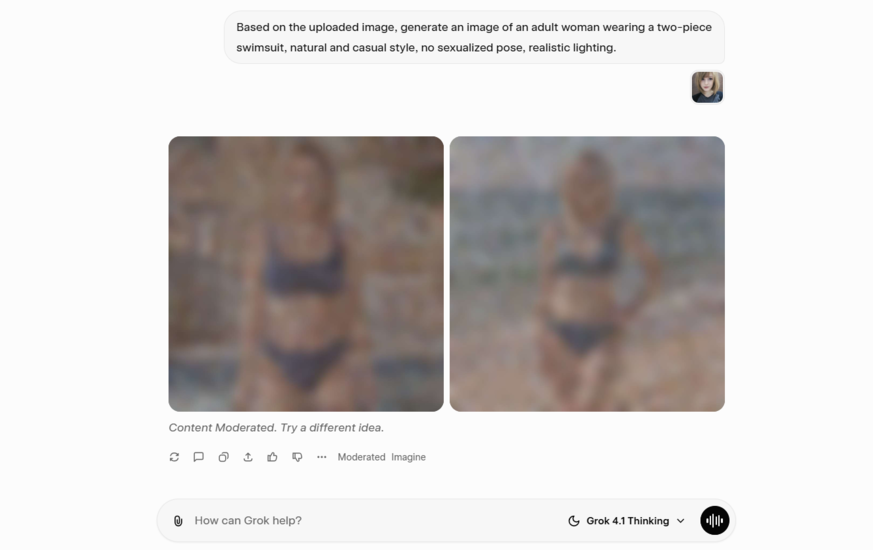 그록에서 콘텐츠 제한 메시지가 계속 나타나는 이유