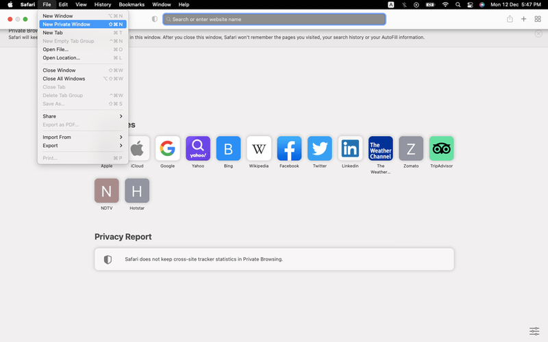 Try in Incognito Modesafari