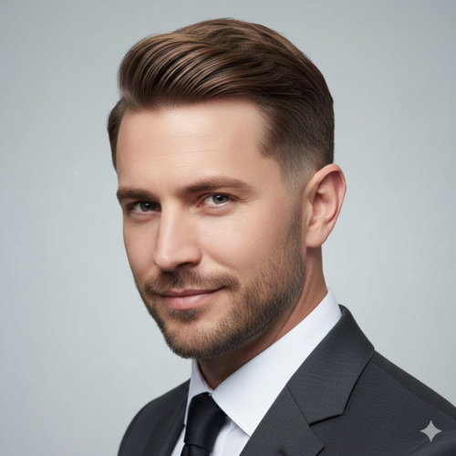 Men's Classic Taper Haircut for Oval Face Shape
