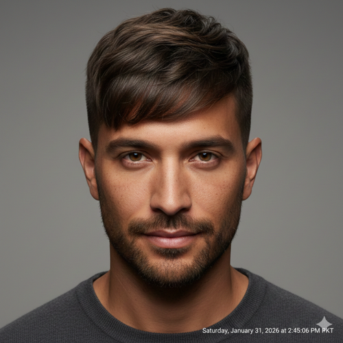 Textured Crop Haircut for Men with Oval Face