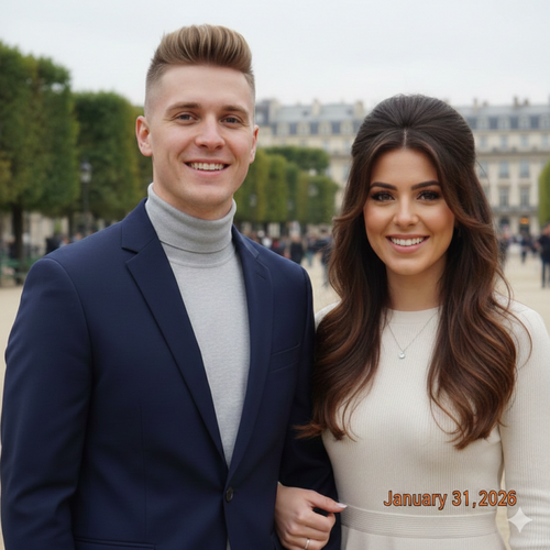 A Triangle Face Man and a Triangle Face Woman