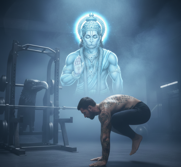 Bajrangbali gives gentle head blessing