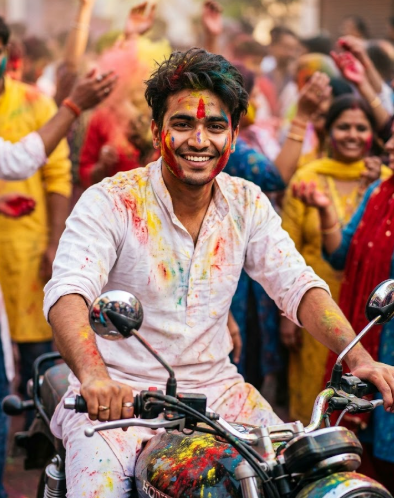 Holi Ai Prompts for Bike & Car