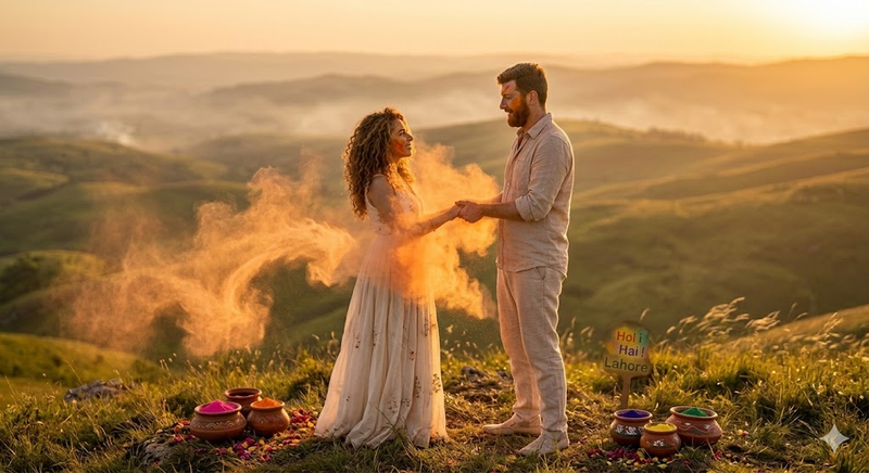 Holi Couple Ai Prompt