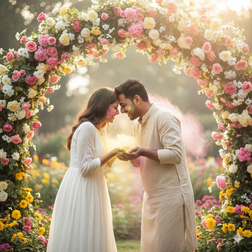 Holi Couple Ai Prompt
