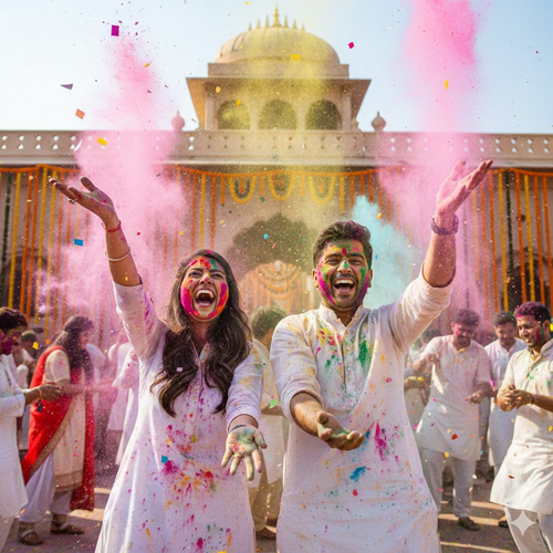 Holi Couple Ai Prompt