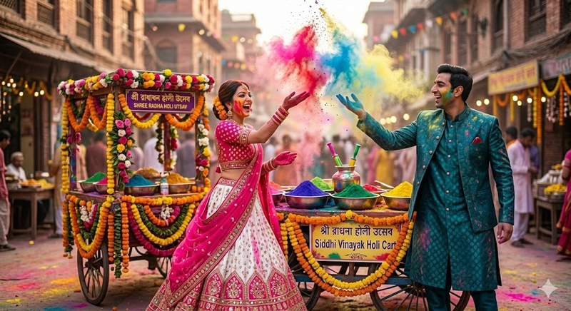 Holi Couple Ai Prompt