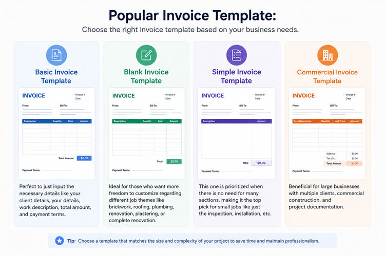 Free Builder Invoice Template Download Options