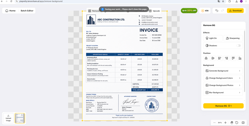 Generate, Edit, Enhance, Download, Share Invoice