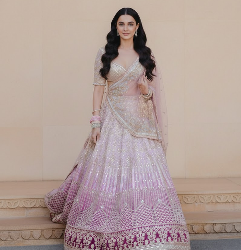 Ivory Bridal Lehenga with Pearl Embroidery