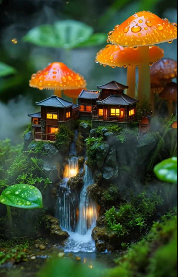 a miniature fantasy world