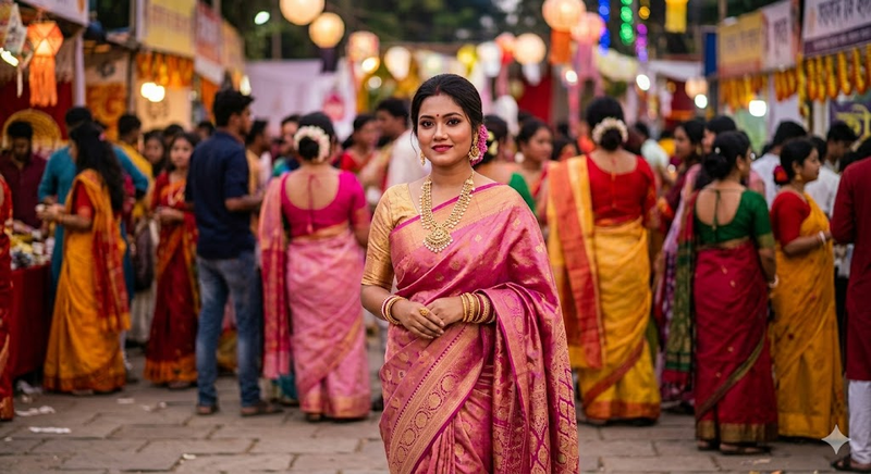 Pohela Boishakh Saree Ai Prompt