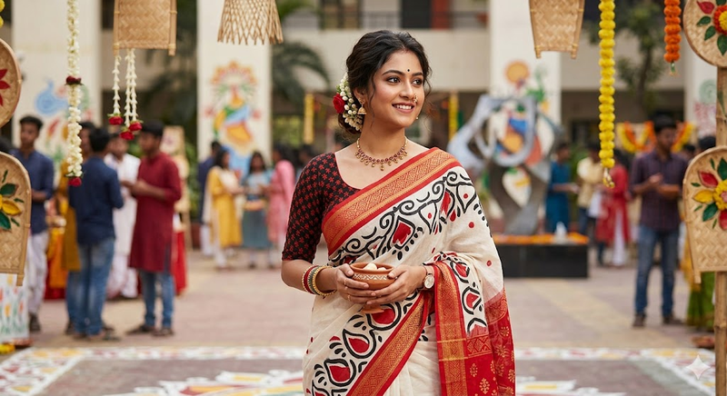 Pohela Boishakh Saree Ai Prompt