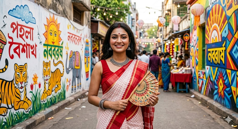 Pohela Boishakh Saree Ai Prompt