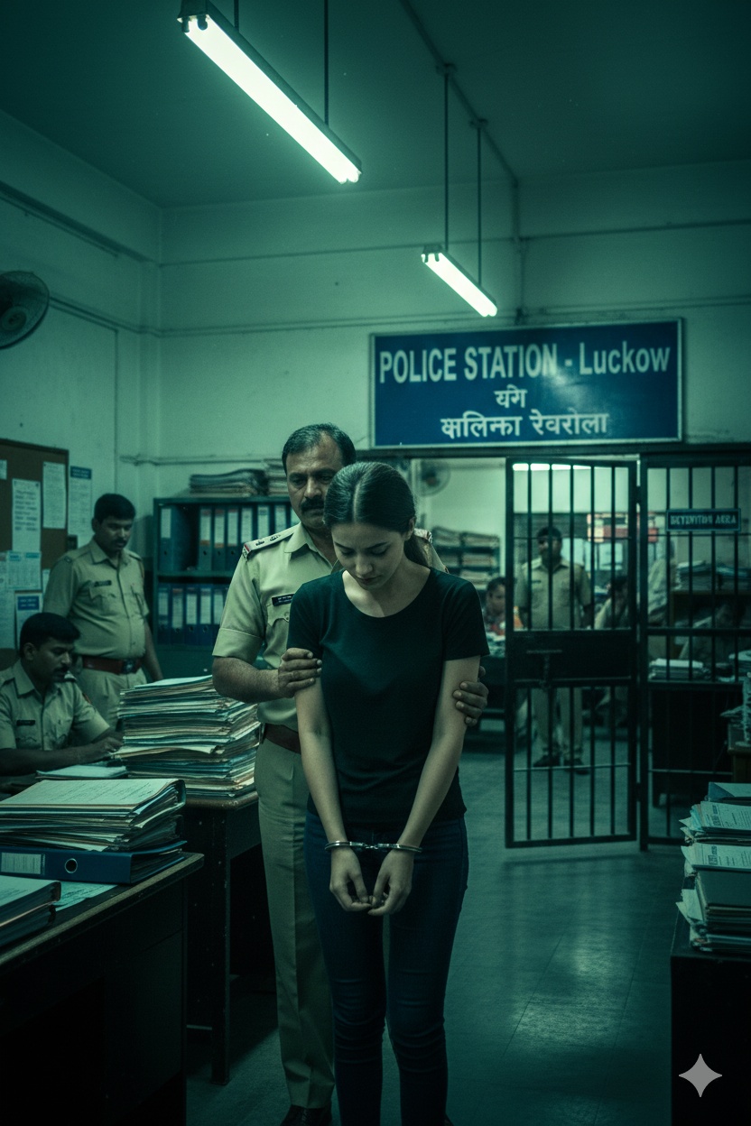 indian police station ai photo girl