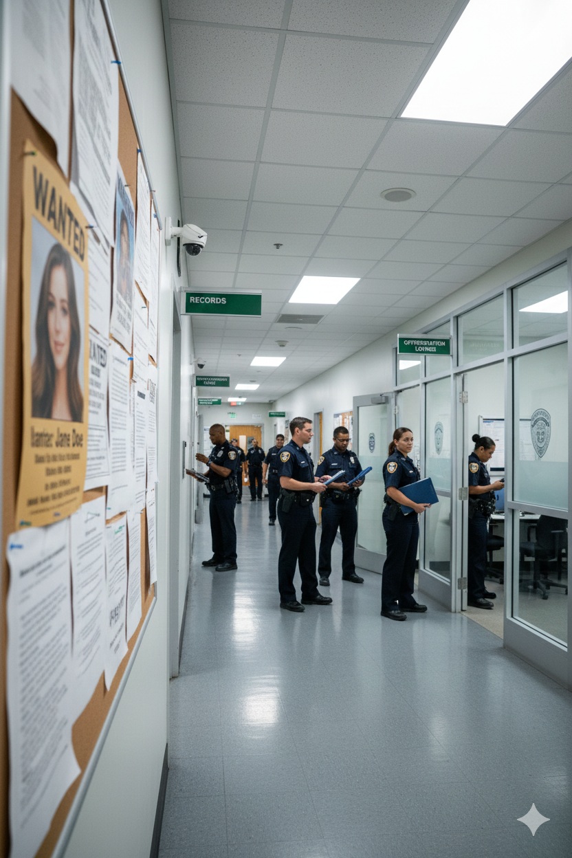police station ai girl Police Station Hallway