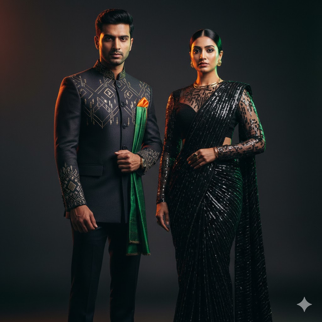 a confident Indian couple