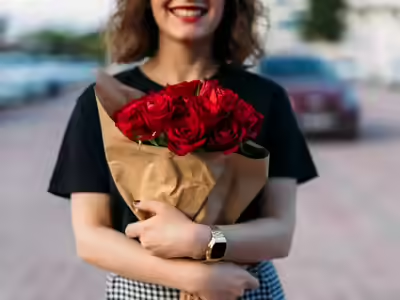 Rose Day Gemini Prompt for Holding roses