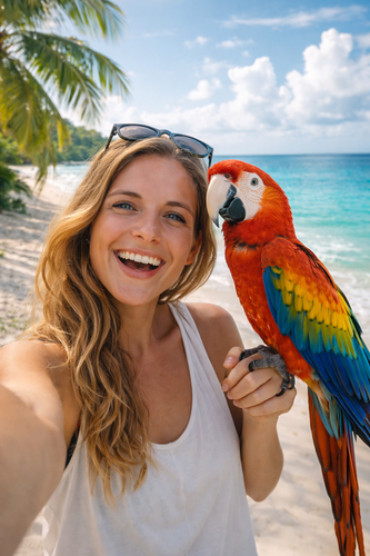 Selfie with Wild Animal Ai Prompts