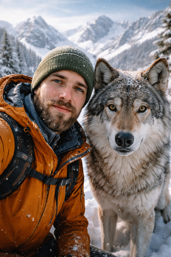 Selfie with Wild Animal Ai Prompts