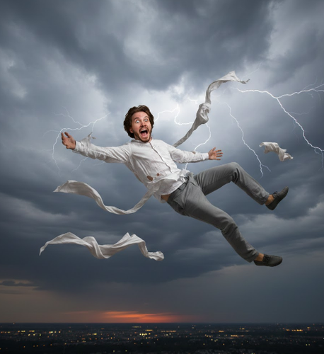 Stormy Clouds with Screaming Face