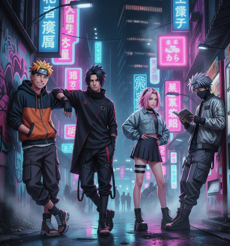 Team 7 in Tokyo Streetwear Photoshoot