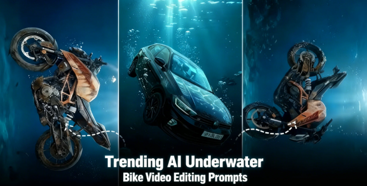 trending ai underwater bike video editing prompt