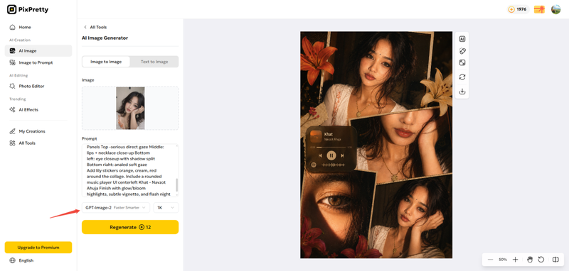 Trending Collage AI Foto Prompt