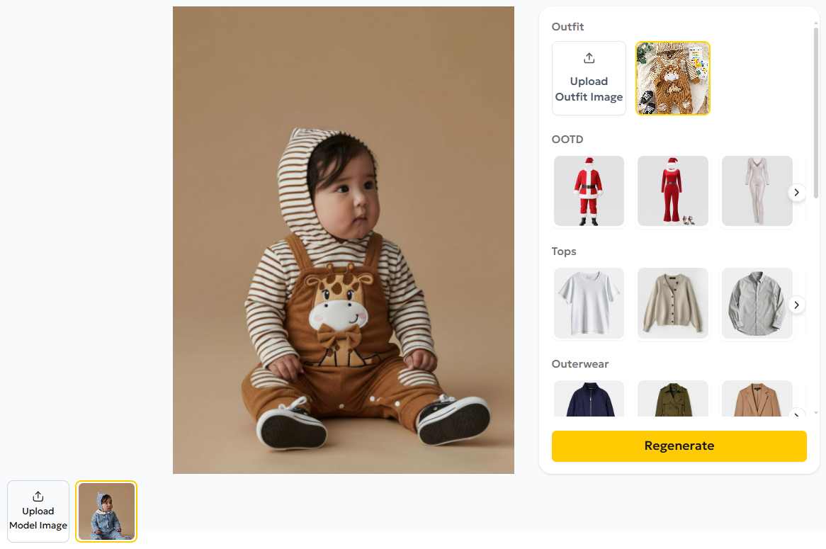 use pixpretty ai clothes change for baby photoshoot